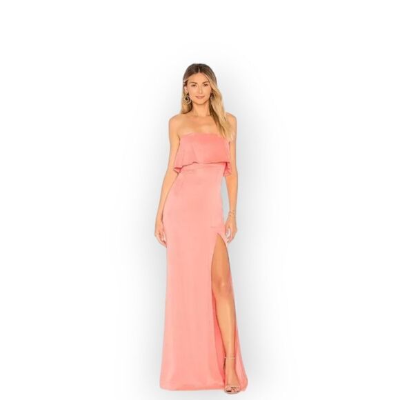 NWT Lovers + Friends‎ Anzen Gown In Orange Blush - Picture 1 of 12